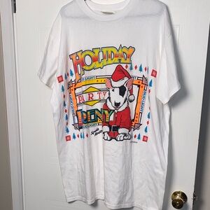 Vintage 1987 Bud light Spuds McKenzie Holiday Party T-Shirt - Festive one size
